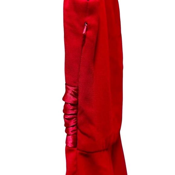 Vintage Dressbarn Red Sleeveless Long Formal Dress Sequin Womens Size 6 Romantic - Picture 13 of 14